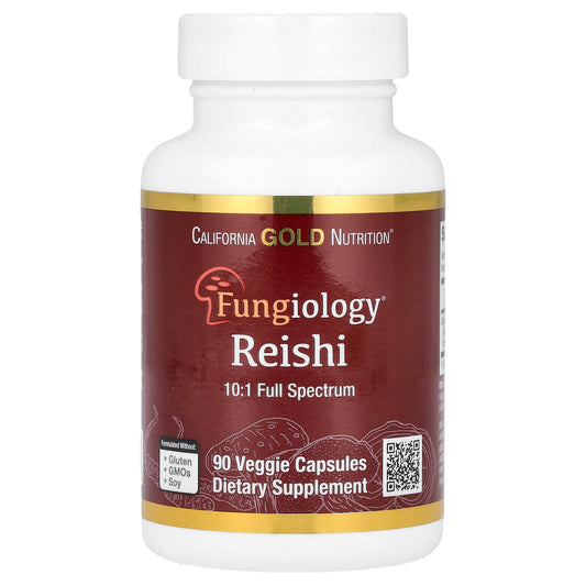 California Gold Nutrition, Reishi (Ganoderma lucidum), Full Spectrum, Certified Organic, 600 mg , 90 Veggie Capsules