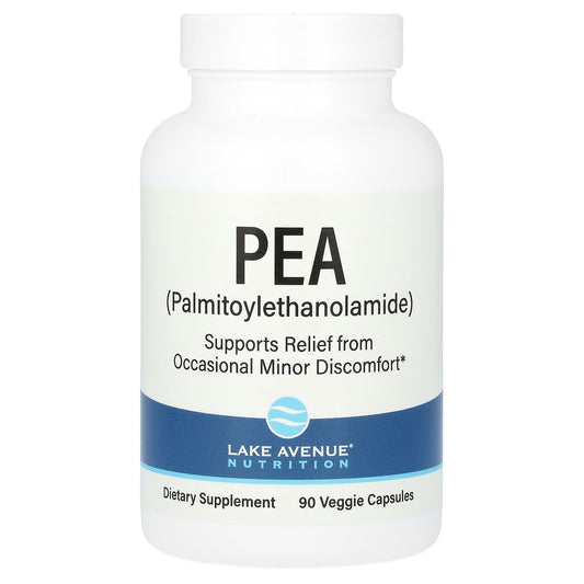 Lake Avenue Nutrition, PEA (Palmitoylethanolamide), 600 mg, 90 Veggie Capsules (300 mg per Capsule)