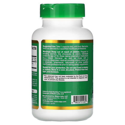 California Gold Nutrition, EuroHerbs™ , Olive Leaf Extract, Euromed Quality, 500 mg, 180 Veggie Capsules