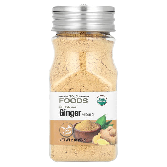 California Gold Nutrition, Foods, Organic Ginger, Ground, 2 oz (56 g)