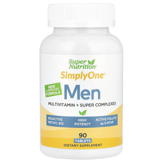 Super Nutrition, SimplyOne®, Men’s Multivitamin + Super Complexes, 90 Tablets