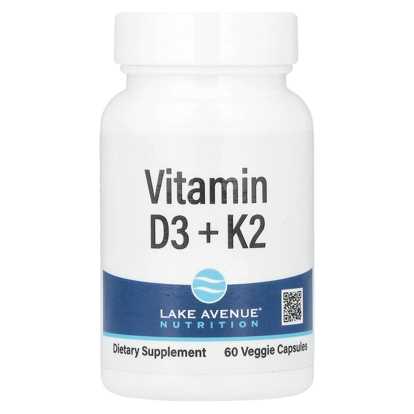 Lake Avenue Nutrition, Vitamin D3 + K2, 60 Veggie Capsules