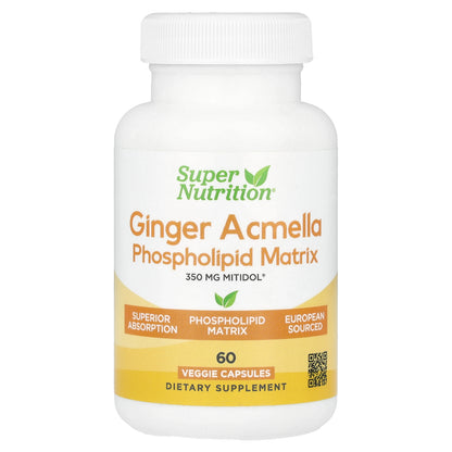 Super Nutrition, Ginger Acmella Phospholipid Matrix, 60 Veggie Capsules