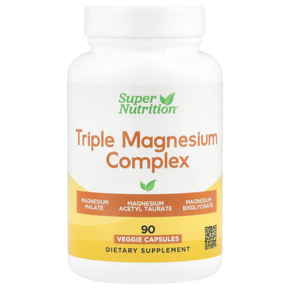 Super Nutrition, Triple Magnesium Complex, 210 mg, 90 Veggie Capsules (70 mg Per Capsule)