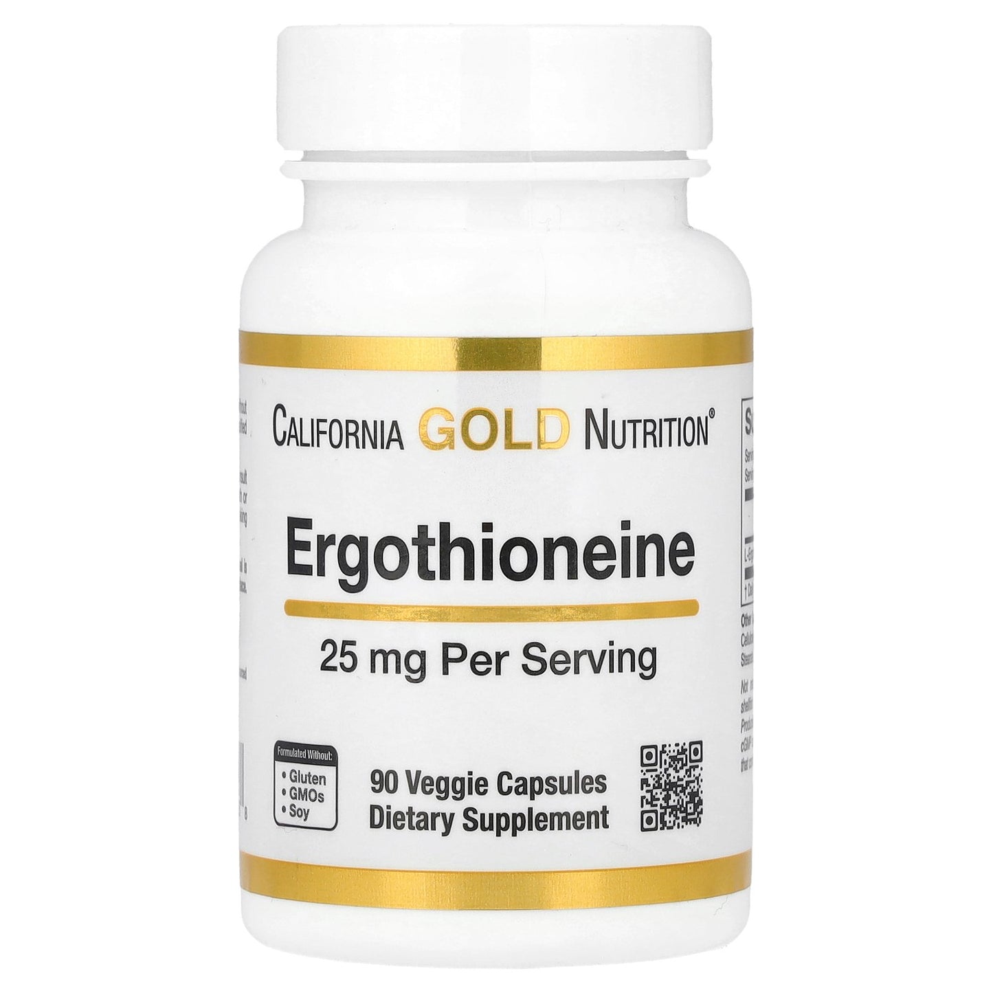 California Gold Nutrition, Ergothioneine, 25 mg, 90 Veggie Capsules