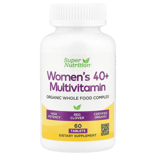 Super Nutrition, Organic Whole Food Women's 40+ Multivitamin, 60 Tablets