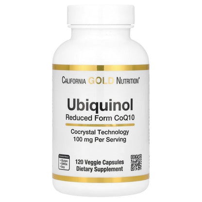 California Gold Nutrition, Ubiquinol Reduced Form CoQ10, 120 Veggie Capsules