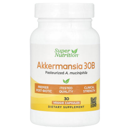 Super Nutrition, Akkermansia 30B, 150 mg, 30 Veggie Capsules