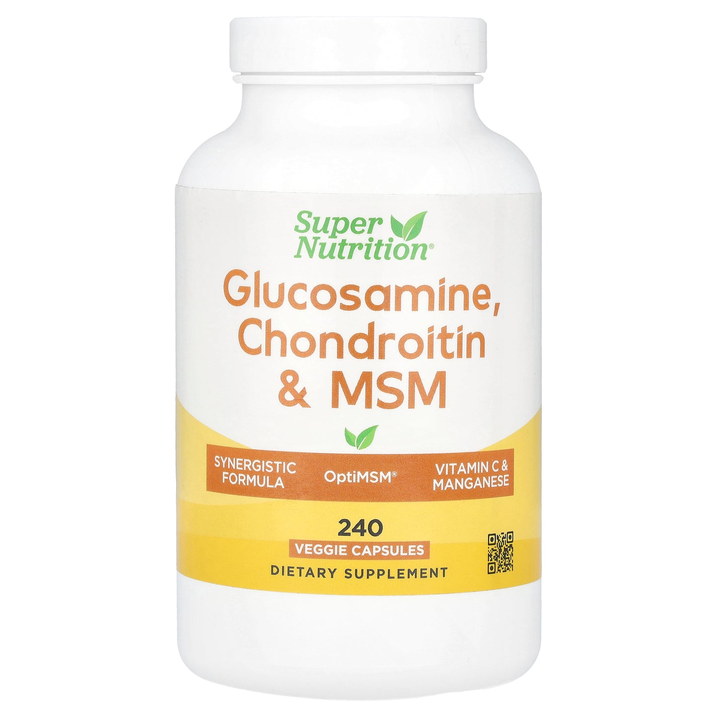 Super Nutrition, Glucosamine, Chondroitin, & MSM, 240 Veggie Capsules