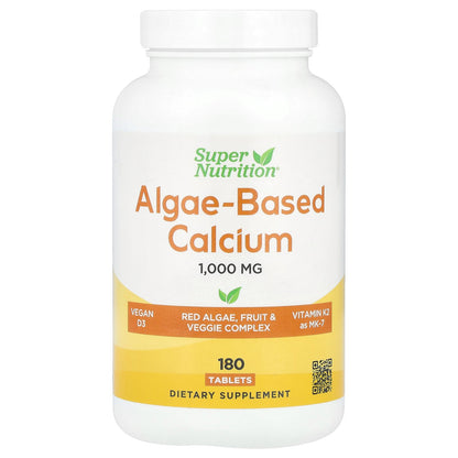 Super Nutrition, Algae-Based Calcium, 180 Tablets